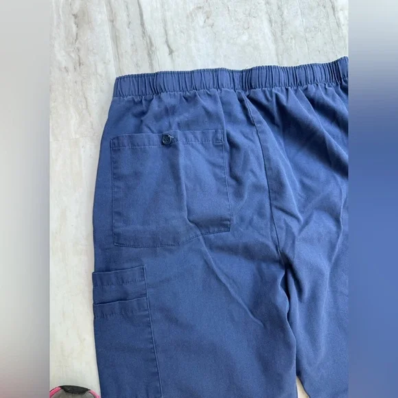 Landau Navy Scrub Pants Men’s Size Medium with Front and Back Pockets - Picture 4 of 4